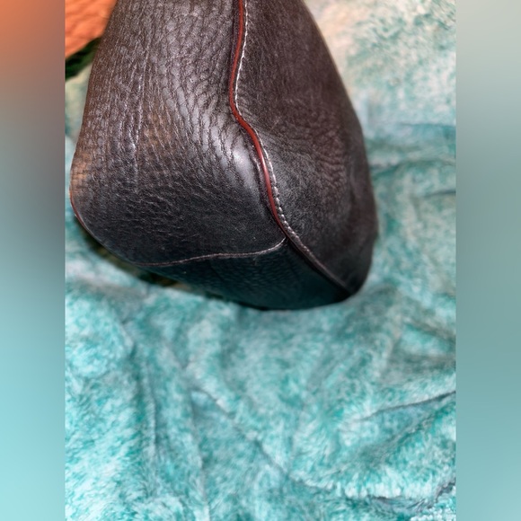 Coach Black and Brown Leather Shoulder Bag with Textured Finish - Picture 10 of 13